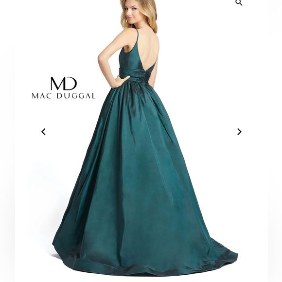Mac Duggal Women’s Teal Green Ball Gown Prom Dress NWT Size 4 Size Small Formal - Picture 17 of 17